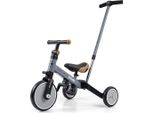 Milly Mally Optimus Plus 4In1 Triciclo Con Barra Di Guida Grigio