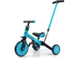 Milly Mally Optimus Plus 4In1 Triciclo Con Barra Di Guida Blu