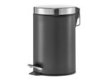Zeller Present Treteimer Metall/Edelstahl Matt 3 Liter 26Cm Ø17Cm Schwarz
