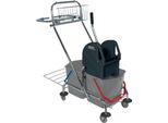 Carrello Di Pulizia 2X17L Secchio, Pressa, Cestino Sta Sprintus