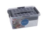 Sunware Q-Line Opbergbox Met Inzet 6L Transparant/Grijs