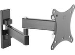 Vision VFM-WA1X1B - Kit Di Montaggio (Staffa A Parete) Per Monitor - Acciaio Laminato A Freddo - Nero - Dimensioni Schermo: 33-68,6 Cm (13"-27"")"