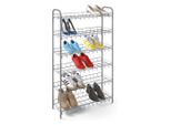 Metaltex Schoenenrek 6 Etages 64X23X104 Cm Zilver