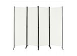 Costway Parete Divisoria In 4 Parti, Altezza 173 Cm, Parete Divisoria Pieghevole, Schermo A Parete Per La Privacy, Schermo A Parete Con Struttura In Metallo, Per Casa, Ufficio, Terrazza (Bianco)