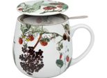 KöNitz Becher Mit Sieb Und Deckel My Favourite Tea FrüChte, Teebecher, Tasse, Porzellan, 420 Ml, 11 5 143 2139