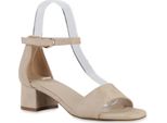 Van Hill Sandali Classici Donna Scarpe Eleganti 841131, Colore: Beige Velours, Taglia: 37