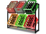 2X Portacasse Per Bevande Portacasse Per Birra Casse Per Bevande In Metallo 105X32X85Cm