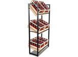 Portacasse Per Bevande Portacasse Per Birra Portacasse Per Bevande Per 6 Casse Dispensa Da Cucina Garag Nero 105X32X85Cm