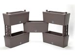 Bama Brick Koppelbare Plantenbakken 75L 59X23X27 Cm 5 Stuks Antraciet