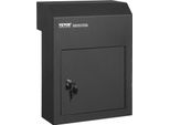 Cassetta Per Le Lettere A Muro Vevor, Robusta Cassetta Per Le Lettere Da Incasso In Acciaio Per Porte Con Uno Spessore Di 43 Mm, Cassetta Per Le Lettere Passante Con 2 Chiavi, Cassetta Per Le Lettere 304 X 150 X 405 Mm, Nera