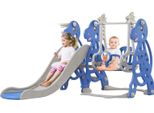 Va-Cerulean Struttura Per Arrampicata Bambini Autoportante Per Interni 4 In 1, Scivolo Per Bambini Basket Scivolo Per Bambini Per Esterni Da 1 Anno, Scivolo Da Giardino Scivolo Giocattolo, Blu 175X140X105Cm, Tipo A