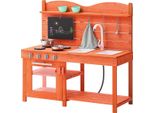 Vevor Cucina Di Fango Per Bambini, Set Da Cucina Giocattolo In Legno, Set Da Gioco Per Negozio Di Alimentari All'aperto Per Bambini E Bambine, Cucina Da Gioco Con Fornelli, Lavello, Rubinetto, Lavagna, Pentole, Accessori