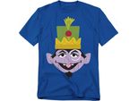 Sesame Street - Maglietta Per Uomo/Donna Unisex, Disegno Natalizio TV21498 (S) (Blu Reale)