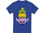 Sesame Street - Maglietta Da Uomo/Donna Unisex, Screziata, Disegno Natalizio TV21499 (3XL) (Blu Reale)