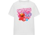 Sesame Street - Maglietta "Sweeties"" Da Donna, San Valentino TV21494 (Xl) (Bianco)"