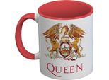 Queen - Tazza Da Caffè "Crest"", Interno Bicolore PM12471 (Taglia Unica) (Bianco/Rosso)"