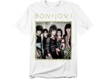 Bon Jovi - T-Shirt Uomo/Donna Unisex TV21604 (M) (Bianco)