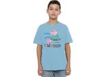 Peppa Pig - Maglietta "Pozze Di Fango Con Papà"" Per Bambini TV21675 (128) (Blu Cielo)"