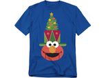 Sesame Street - Maglietta Per Uomo/Donna Unisex, Disegno Natalizio TV21693 (Xl) (Blu Royal)