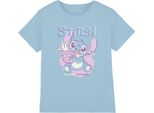 Lilo & Stitch - Maglietta Per Bambine TV21714 (104) (Blu Cielo)