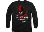 Daredevil - Maglietta "Born Again The Devil's Work Is Never Done"" Per Bambini/Ragazzi Unisex, Di Colore Grigio TV21744 (M) (Schwarz)"