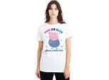Peppa Pig - Maglietta "Zio Pig Ti Ama"" Rosa O Blu Per Donna TV21959 (S) (Bianco)"