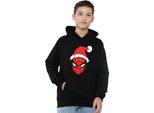 Spider-Man - Felpa Con Cappuccio Per Bambini, Pullover TV22066 (152-158) (Nero)