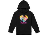 Disney Princess - Maglia Con Cappuccio "Better Together"" Per Bambini, Screziata, San Valentino TV22396 (128) (Nero)"