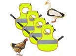 Inf 4 Pezzi Gilet Riflettente Di Sicurezza Per Polli, Anatre E Oche - Protezione Invernale Verde