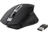 Renkforce RF-WM-300 Mouse Ergonomico Bluetooth®, Ottico Senza Fili Nero/Grigio 7 Pulsanti 2400 Dpi Ergonomico (RF-51509