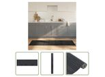 The Living Store Tappeto Rettangolare Grigio 60X200 Cm Bamboo