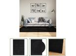 The Living Store Tappeto Huarte A Pelo Corto Morbido E Lavabile Nero 140X200 Cm