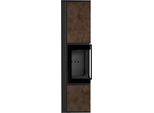 Stufa In Acciaio Kratki Tora/L 8 Kw Ø 150 Sinterizzato Al Quarzo Oxide Moro Rivestimento Nero Con Porta A Molla