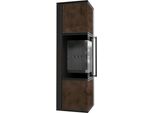 Kratki Tora/M 8 Kw Ø 150 Sinterizzazione Al Quarzo Ossido Moro Rivestimento Nero Con Porta A Molla
