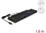 Delock Usb Gaming Tastatur 1,6M Mit Rgb Beleuchtung, Schwarz