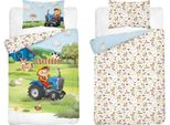 Detexpol Biancheria Da Letto Per Culla In Bambù 3D Farm Blue Cotone, Bambù, 100/135, 40/60 Cm