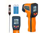 Termometro A Infrarossi, Misuratore Di Temperatura Laser Digitale -58 ° F ~ 1112 ° F (-50 ° C ~ 600 ° C) Pistola Ir (Non Umana) Ideale Per La Cottura, La Frittura, La Cucina,