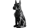 Gilde Figur, Hund, "Dog"", Kunstharz, Schwarz, Ve 2, L. 15 Cm, B. 13 Cm, H. 29 Cm 57959"