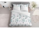 Detexpol Lenzuola Di Raso 220X200 Fiori Bianco Menta 4054 A Home Satin 124