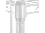 Scaffale In Metallo Rocky Verniciato A Polvere Bianco 5 Ripiani 55 X 35 X 140 Cm