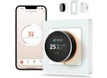 Termostato Intelligente Miucda, Riscaldamento A Pavimento Ad Acqua, Wlan, Manopola Rotante, Termostato Ambiente, Termostato Digitale Per Il Riscaldamento, Compatibile Con Alexa, Google Home