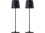 Brilliant Lampada Da Tavolo Ricaricabile A Led Kaami, 2 W, 310 Lm, 3000 K, Nero, Set Da 2