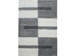 Teppium Tappeto Shaggy A Pelo Alto Design A Quadri Morbido Soffice E Accogliente Per Soggiorno Moderno, Dimensioni: 280X370 Cm