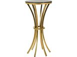 Tavolino Da Terra Shanty Alto Ø 40X81 Cm Oro Nero Mauro Ferretti