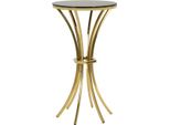 Tavolino Da Terra Shanty Alto Mauro Ferretti Ø 50X92 Cm Oro Nero