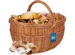 Kotarbau® Cesto Per La Spesa - Cesto Portaoggetti - Cesto Di Vimini - 35 X 45 Cm - Cesto Per Funghi - Cesto Per Frutta - Cesto Da Picnic - Colore Naturale - Cesto Di Vimini Con Maniglia