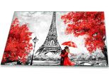 Piastra Di Copertura Del Piano Cottura Piastra Di Copertura Del Piano Cottura In Ceramica 1 Pezzo 80X52 Torre Eiffel Rossa