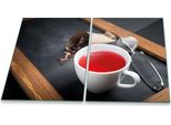 Piastre Di Copertura Del Piano Cottura Piastre Di Copertura Del Piano Cottura In Ceramica In Vetro Universale 2 Pezzi 2X40X52 Rosso Tea