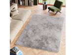 Tappeto Tapiso Silk Moderno Grigio Soggiorno ÖKotex 80 X 150 Cm