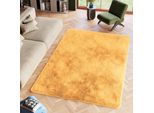 Tappeto Tapiso Silk Moderno Giallo Soggiorno ÖKotex 80 X 150 Cm